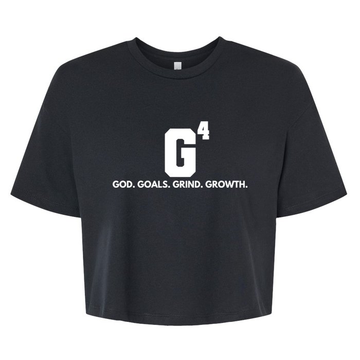 God Goals Grind Growth Bella+Canvas Jersey Crop Tee