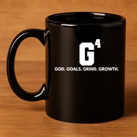 God Goals Grind Growth 11oz C Handle Ceramic Mug