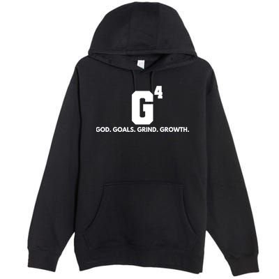 God Goals Grind Growth Premium Pullover Hoodie