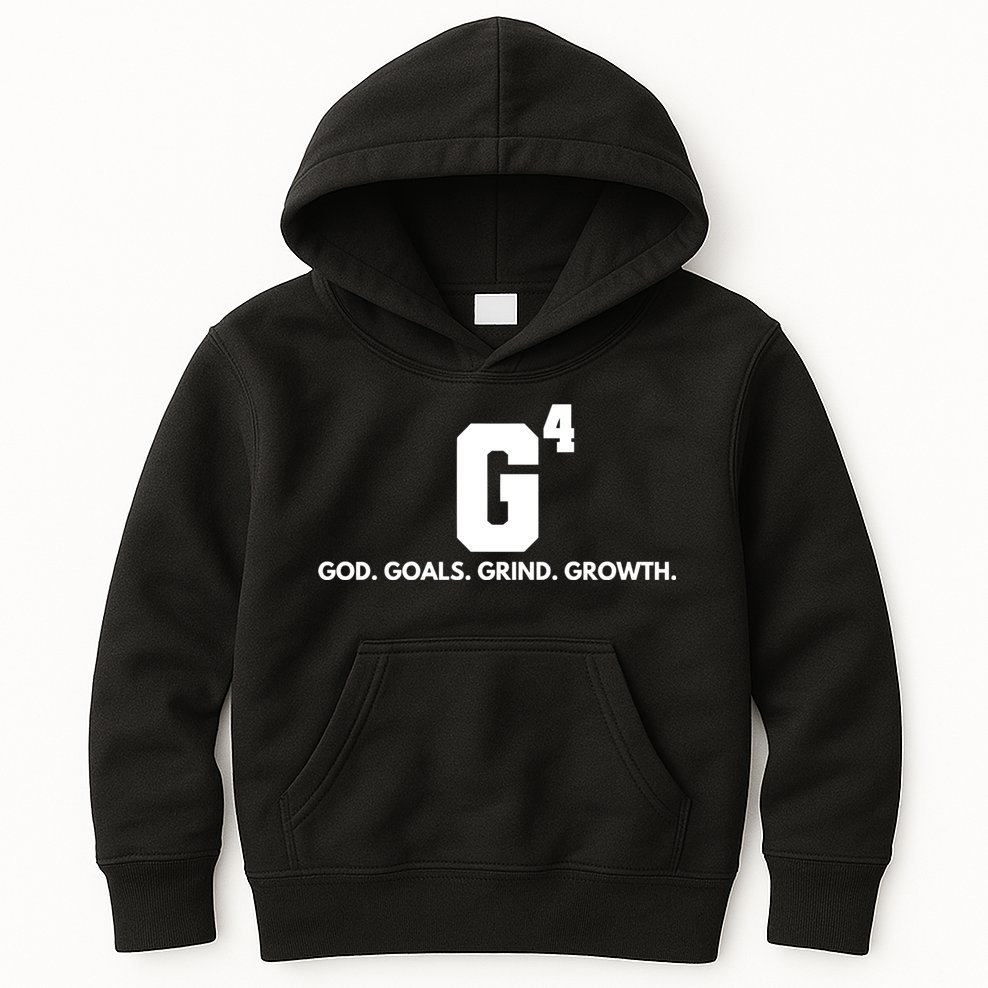 God Goals Grind Growth Kids Hoodie