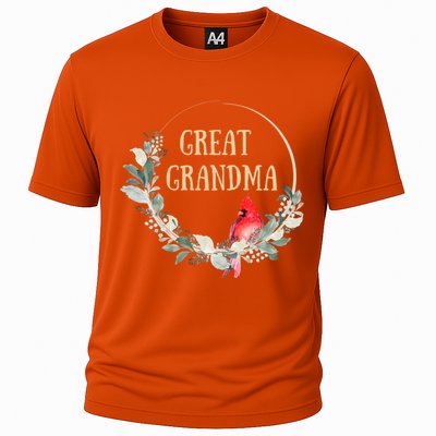 Great Grandma Grandmother Gigi Nana Pregnancy Announcet Gift Cooling Performance Crew T-Shirt