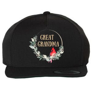 Great Grandma Grandmother Gigi Nana Pregnancy Announcet Gift Wool Snapback Cap