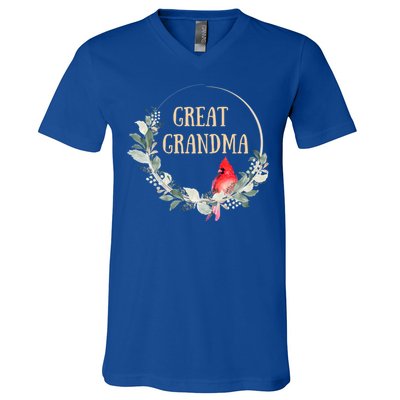 Great Grandma Grandmother Gigi Nana Pregnancy Announcet Gift V-Neck T-Shirt