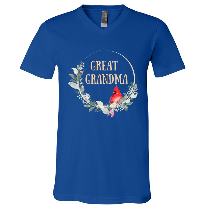 Great Grandma Grandmother Gigi Nana Pregnancy Announcet Gift V-Neck T-Shirt