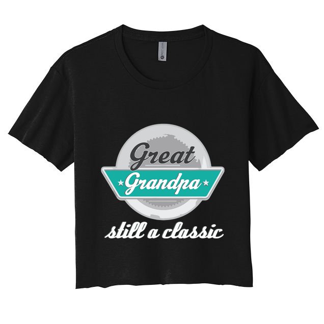Great Grandpa Gifts Funny Fathers Day Vintage Crop Top