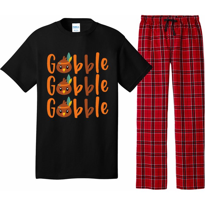 GOBBLE GOBBLE GOBBLE Thanksgiving Pajama Set