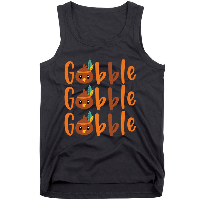 GOBBLE GOBBLE GOBBLE Thanksgiving Tank Top