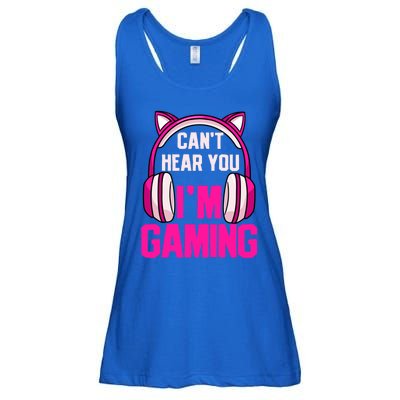 Gamer Girl Gaming I Can't Hear You I'm Gaming Video Games Gift Ladies Essential Flowy Tank