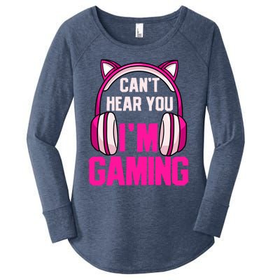 Gamer Girl Gaming I Can't Hear You I'm Gaming Video Games Gift Women's Perfect Tri Tunic Long Sleeve Shirt