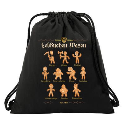 Grimm Gingerbread Drawstring Bag