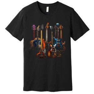 Guitars Guitarists Gift Premium T-Shirt