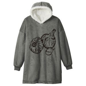 Garlic Garden Gift Hooded Wearable Blanket