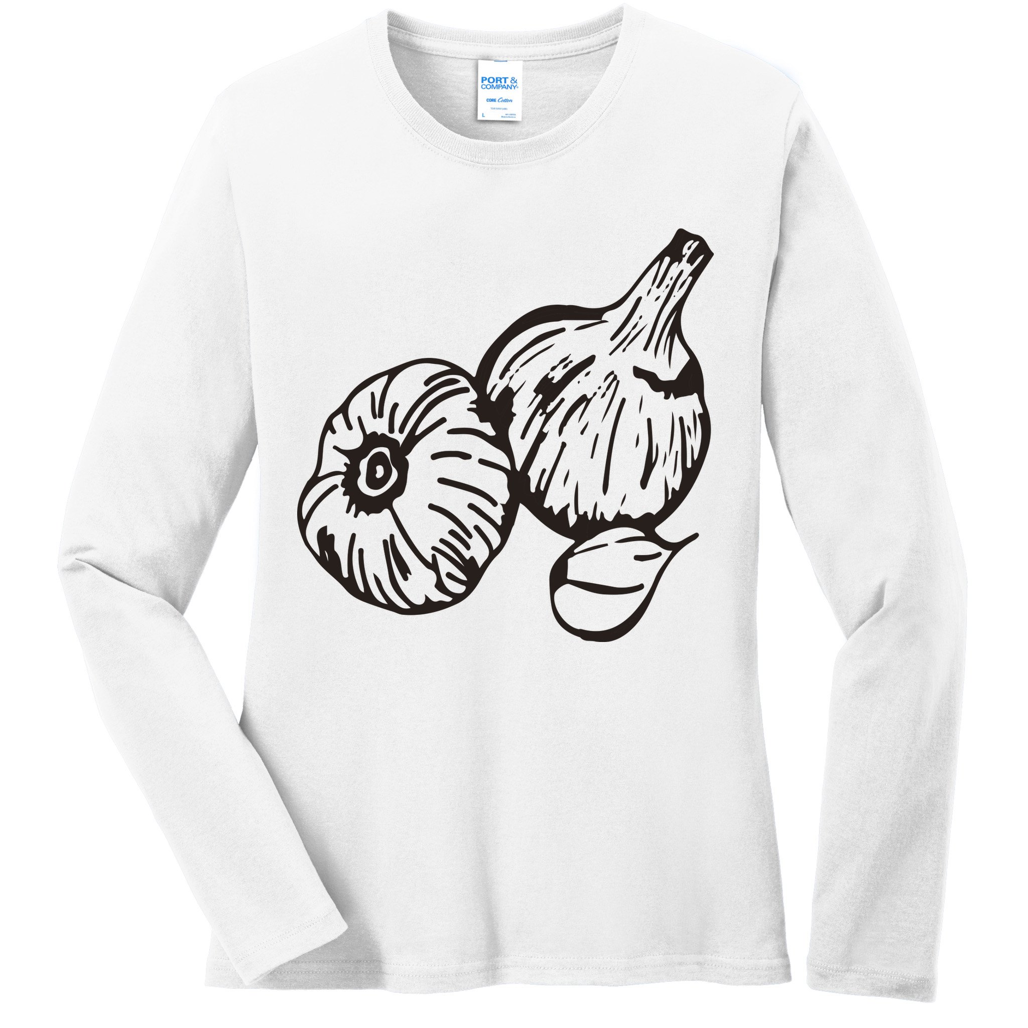 Garlic Garden Gift Ladies Long Sleeve Shirt