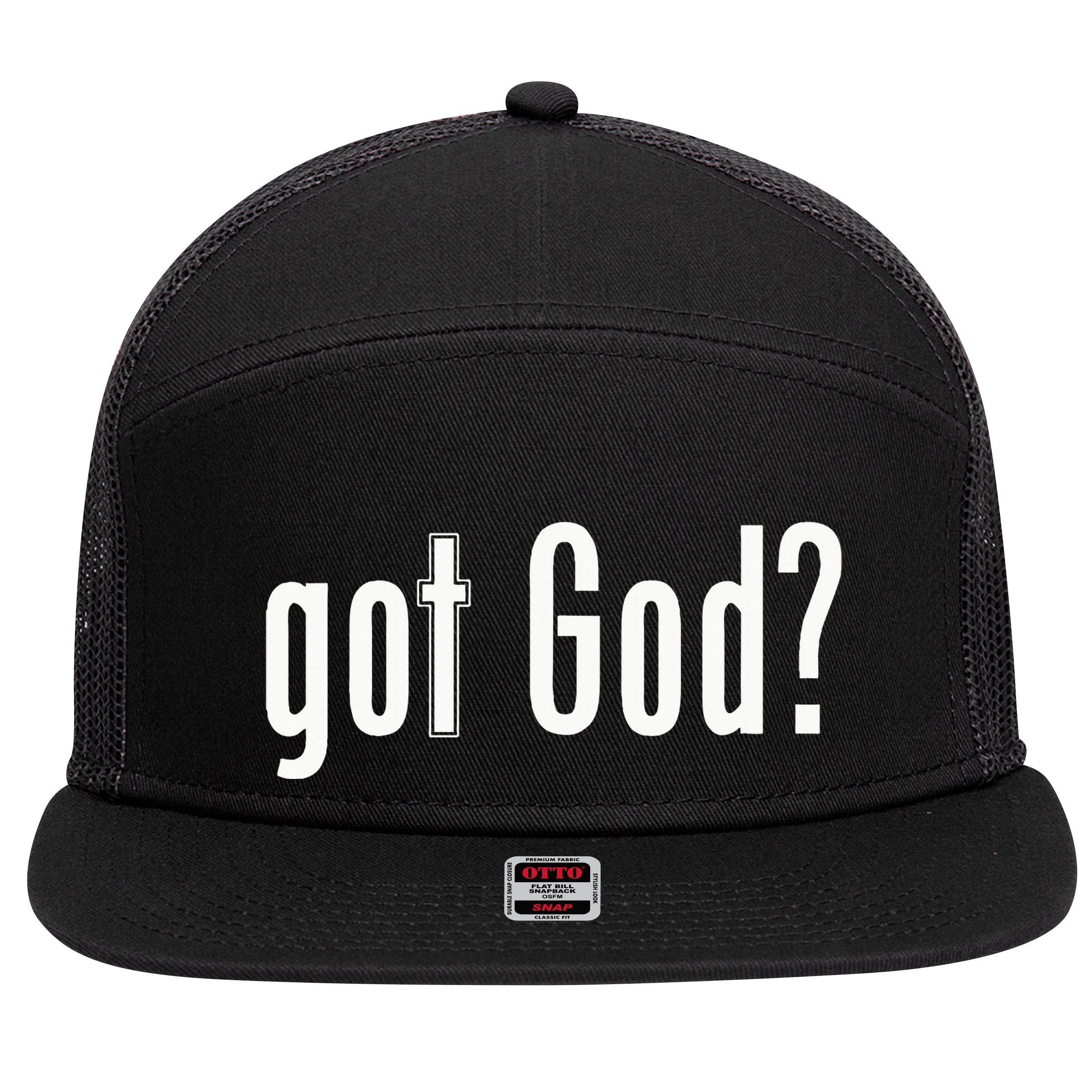 Got God 7 Panel Mesh Trucker Snapback Hat