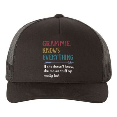 Grammie Grandma Gift Grammie Knows Everything Yupoong Adult 5-Panel Trucker Hat