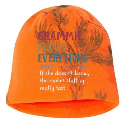 Grammie Grandma Gift Grammie Knows Everything Kati - Camo Knit Beanie