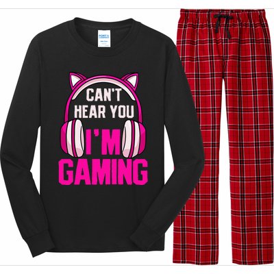 Gamer Girl Gaming I CanT Hear You IM Gaming Video Games Long Sleeve Pajama Set