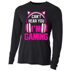 Gamer Girl Gaming I CanT Hear You IM Gaming Video Games Cooling Performance Long Sleeve Crew