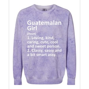 Guatemalan Guatemala Gift Funny Country Roots Descent Gift Colorblast Crewneck Sweatshirt