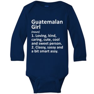 Guatemalan Guatemala Gift Funny Country Roots Descent Gift Baby Long Sleeve Bodysuit