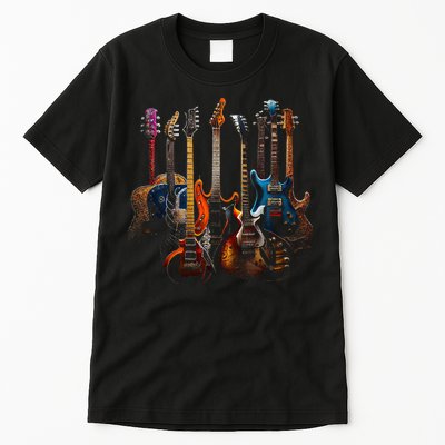 Guitars Guitarists Gift Tall T-Shirt