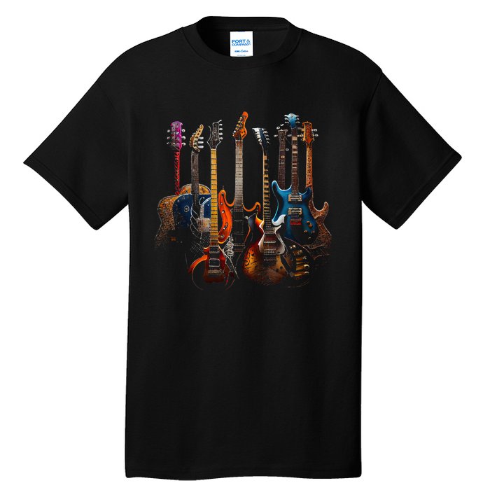 Guitars Guitarists Gift Tall T-Shirt