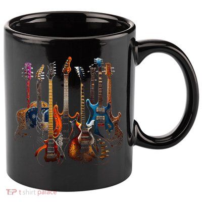 Guitars Guitarists Gift 11oz C Handle Ceramic Mug