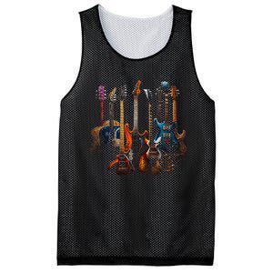 Guitars Guitarists Gift Mesh Reversible Basketball Jersey Tank