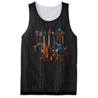 Guitars Guitarists Gift Mesh Reversible Basketball Jersey Tank