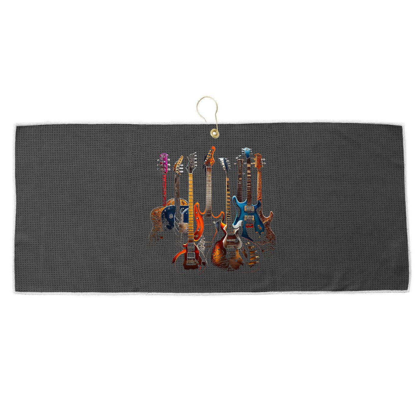 Guitars Guitarists Gift Large Microfiber Waffle Golf Towel