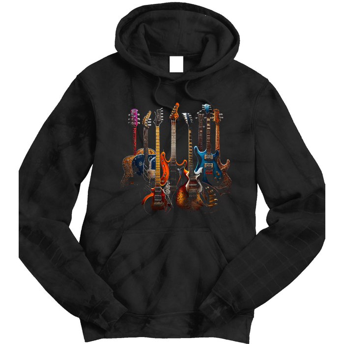 Guitars Guitarists Gift Tie Dye Hoodie