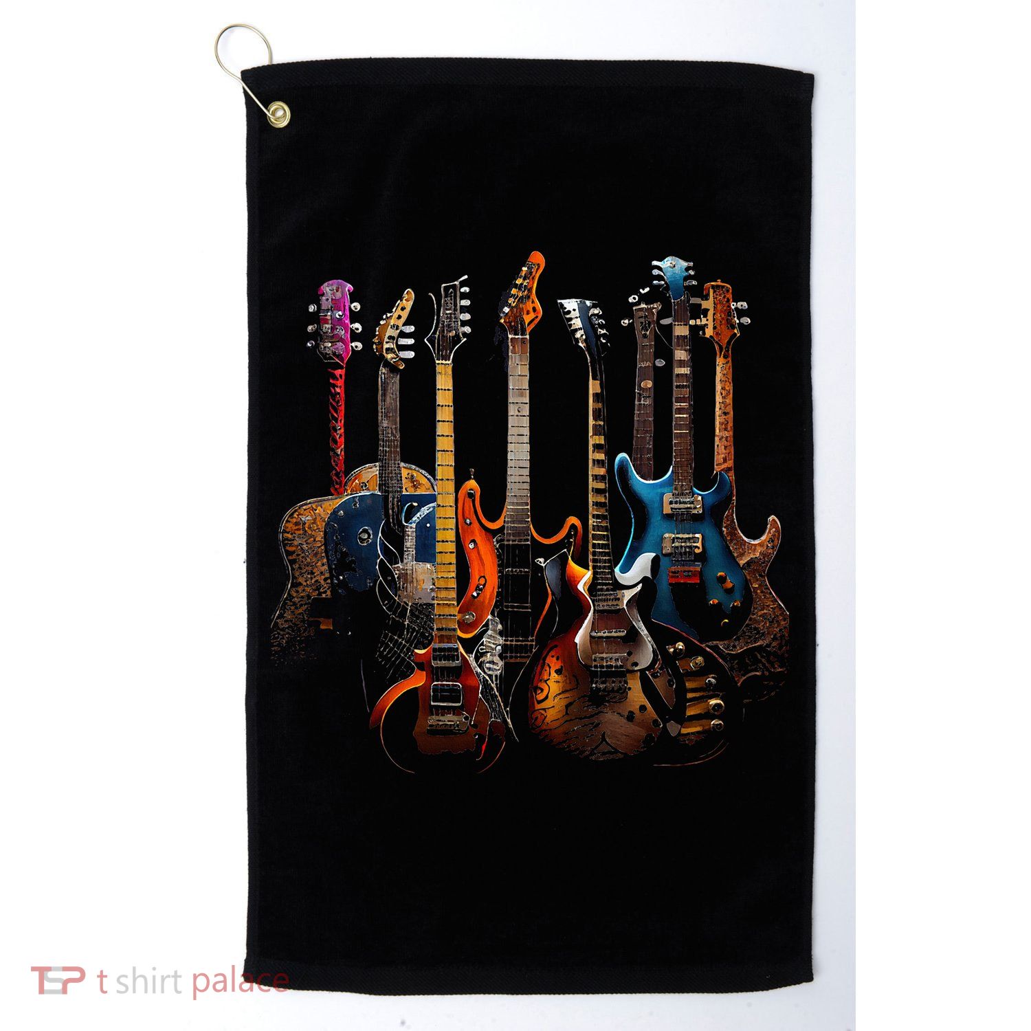 Guitars Guitarists Gift Golf Towel