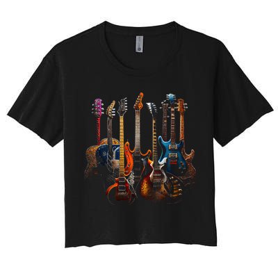 Guitars Guitarists Gift Crop Top