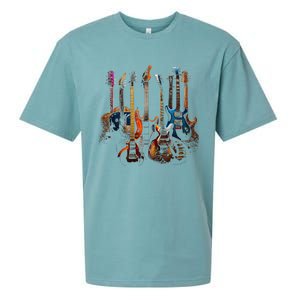 Guitars Guitarists Gift Sueded Cloud Jersey T-Shirt