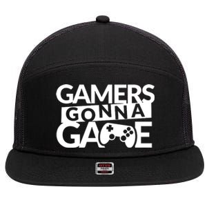 Gamers Gonna Game 7 Panel Mesh Trucker Snapback Hat