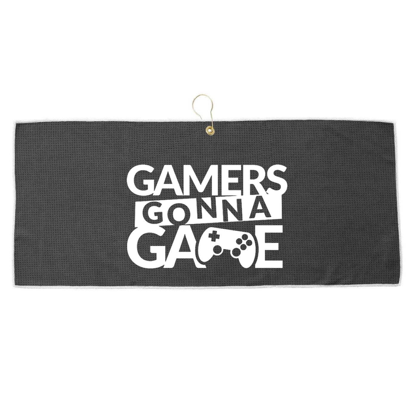 Gamers Gonna Game Large Microfiber Waffle Golf Towel