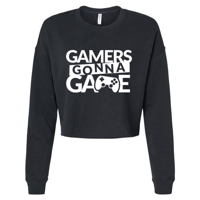 Gamers Gonna Game Cropped Pullover Crew