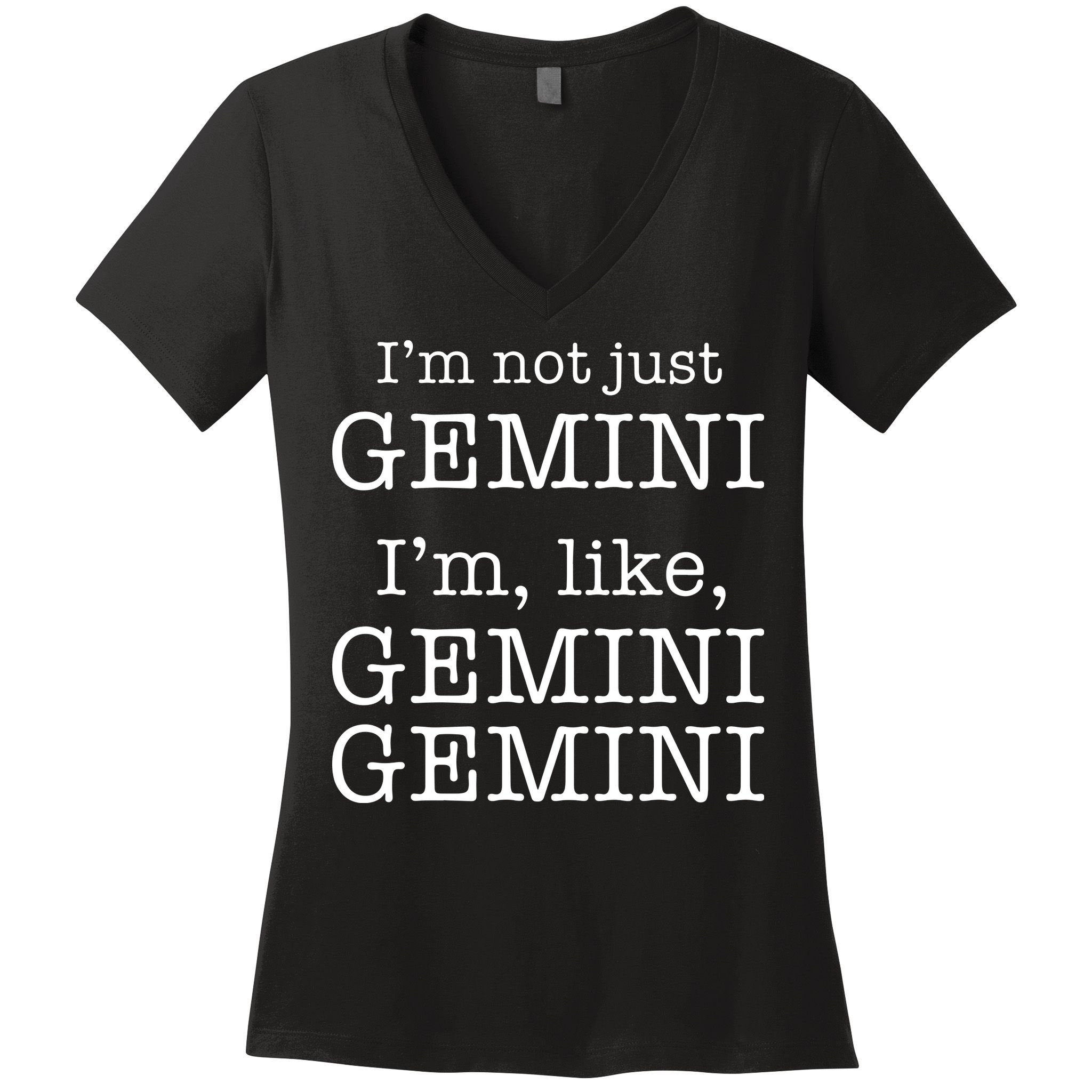 Gemini Gemini Gemini AF Funny Zodiac Birthday Gift Women's V-Neck T-Shirt