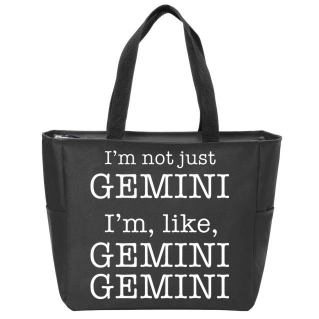 Gemini Gemini Gemini AF Funny Zodiac Birthday Gift Zip Tote Bag