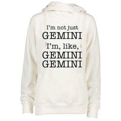 Gemini Gemini Gemini AF Funny Zodiac Birthday Gift Womens Funnel Neck Pullover Hood