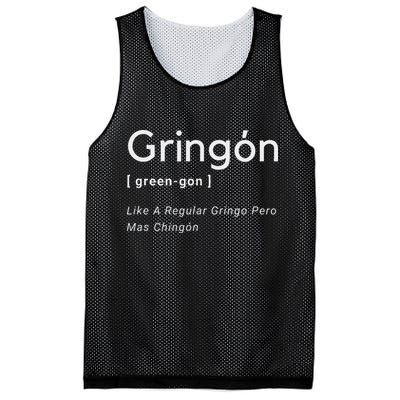 Gringon Green Gon Like A Regular Gringo Pero Mas Chingon Mesh Reversible Basketball Jersey Tank