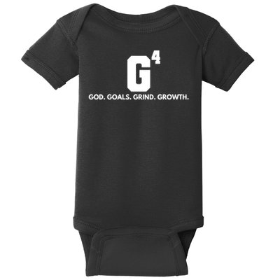 God Goals Grind Growth G4 Baby Bodysuit