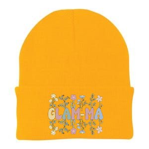 Groovy GlamMa Grandmother Flowers GlamMa Grandma Knit Cap Winter Beanie