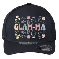 Groovy GlamMa Grandmother Flowers GlamMa Grandma Flexfit Unipanel Trucker Cap