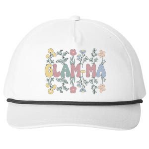 Groovy GlamMa Grandmother Flowers GlamMa Grandma Snapback Five-Panel Rope Hat