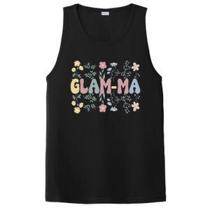 Groovy GlamMa Grandmother Flowers GlamMa Grandma PosiCharge Competitor Tank