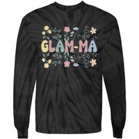 Groovy GlamMa Grandmother Flowers GlamMa Grandma Tie-Dye Long Sleeve Shirt