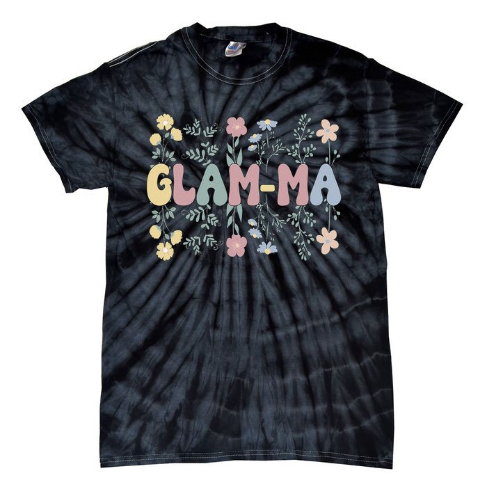 Groovy GlamMa Grandmother Flowers GlamMa Grandma Tie-Dye T-Shirt