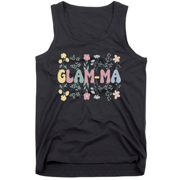 Groovy GlamMa Grandmother Flowers GlamMa Grandma Tank Top