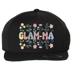 Groovy GlamMa Grandmother Flowers GlamMa Grandma Wool Snapback Cap